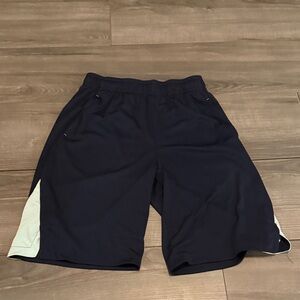 Xersion Men's Dark Blue and Light Gray Athletic Shorts